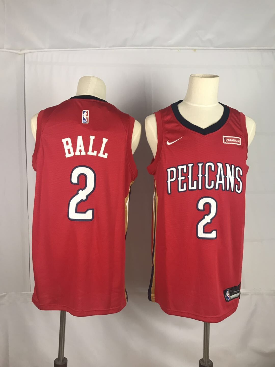Men New Orleans Pelicans 2 Ball Red Game Nike NBA Jerseys